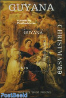 Guyana 1989 Christmas, Rubens Painting S/s, Mint NH, Religion - Christmas - Art - Paintings - Rubens - Christmas