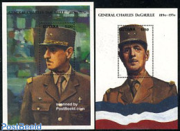 Guyana 1991 Charles De Gaulle 2 S/s, Mint NH, History - French Presidents - Politicians - World War II - De Gaulle (General)