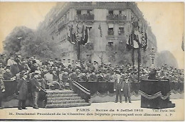 CPA Paris Revue Du 4 Juillet 1918 M. Dechanel Président De La Chambre Des Députés Prononçant Son Discours - Distretto: 08
