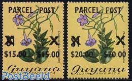 Guyana 1981 Parcel Post 2v, Mint NH, Nature - Flowers & Plants - Guyane (1966-...)