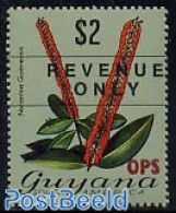 Guyana 1982 On Service 1v, Mint NH, Nature - Flowers & Plants - Guiana (1966-...)