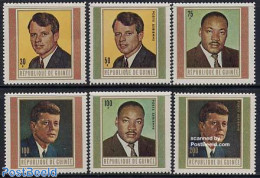 Guinea, Republic 1968 Martyrs Of Freedom 6v, Mint NH, History - American Presidents - Nobel Prize Winners - Nobelpreisträger