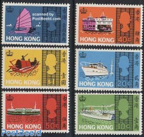 Hong Kong 1968 Ships 6v, Mint NH, Transport - Ships And Boats - Unused Stamps