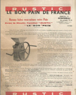 FEUILLET  Publicitaire  AGRICULTURE Agricole  LE BON PAIN DE FRANCE  MONTEREAU Rustic  MOULIN - Advertising