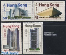 Hong Kong 1985 Modern Buildings 4v, Mint NH, Various - Banking And Insurance - Art - Modern Architecture - Nuovi