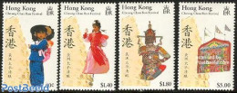 Hong Kong 1989 Cheung Chau Bun Festival 4v, Mint NH, Various - Costumes - Folklore - Neufs