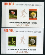 Bolivien Block 36-37 Postfrisch Fußball WM 1974 #GB701 - Bolivie
