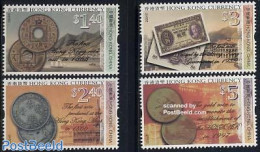 Hong Kong 2004 Coins 4v, Mint NH, Transport - Various - Ships And Boats - Money On Stamps - Ongebruikt
