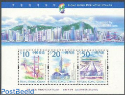 Hong Kong 1999 Definitives S/s, Mint NH, Transport - Aircraft & Aviation - Art - Bridges And Tunnels - Ongebruikt