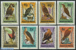 Hungary 1962 Birds Of Prey 8v, Mint NH, Nature - Birds - Birds Of Prey - Owls - Unused Stamps