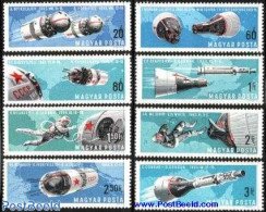 Hungary 1966 Space Flights 8v, Mint NH, Transport - Space Exploration - Unused Stamps
