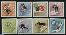 Hungary 1968 Olympic Winter Games 8v Imperforated, Mint NH, Sport - (Bob) Sleigh Sports - Olympic Winter Games - Skati.. - Nuevos