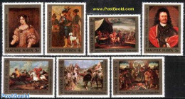 Hungary 1976 Rakoczi II, Paintings 7v, Mint NH, Nature - Dogs - Horses - Art - Paintings - Nuevos