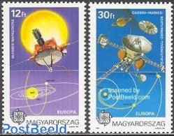 Hungary 1991 Europa, Space 2v, Mint NH, History - Transport - Europa (cept) - Space Exploration - Ungebraucht