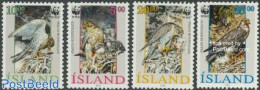 Iceland 1992 WWF, Falcons 4v, Mint NH, Nature - Birds - Birds Of Prey - World Wildlife Fund (WWF) - Ongebruikt