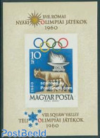 Hungary 1960 Olympic Games S/s Imperforated, Mint NH, Sport - Olympic Games - Olympic Winter Games - Art - Sculpture - Nuevos