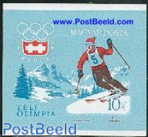 Hungary 1964 Olympic Winter Games S/s Imperforated, Mint NH, Sport - Olympic Winter Games - Skiing - Neufs