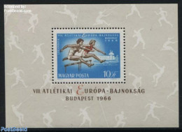 Hungary 1966 European Athletic Games S/s, Mint NH, History - Sport - Europa Hang-on Issues - Athletics - Sport (other .. - Ongebruikt