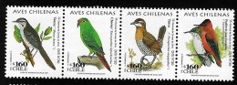 2001 Birds Michel CL 2003 - 2006 Stamp Number CL 1356a - 1356d Yvert Et Tellier CL 1580 - 1583 Xx MNH - Chili