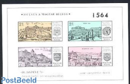 Hungary 1971 BUDAPEST 71 S/s Imperforated, Mint NH, History - Coat Of Arms - Art - Bridges And Tunnels - Castles & For.. - Unused Stamps