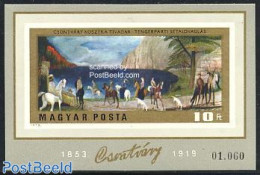 Hungary 1973 Painting S/s Imperforated, Mint NH, Nature - Dogs - Horses - Art - Paintings - Neufs
