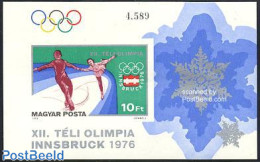 Hungary 1975 Olympic Winter Games S/s Imperforated, Mint NH, Sport - Olympic Winter Games - Skating - Sport (other And.. - Unused Stamps
