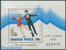 Hungary 1979 Olympic Winter Games Lake Placid S/s, Mint NH, Sport - Olympic Winter Games - Skating - Ungebraucht