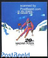 Hungary 1987 Ol. Wintergames S/s Imperforated, Mint NH, Sport - Olympic Winter Games - Skiing - Ungebraucht