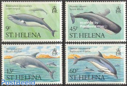 Saint Helena 1987 Whales 4v, Mint NH, Nature - Sea Mammals - Isla Sta Helena