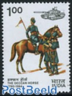 India 1984 Deccan Horse Regiment 1v, Mint NH, History - Nature - Various - Militarism - Horses - Uniforms - Ongebruikt
