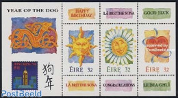 Ireland 1994 Greeting Stamps S/s, Mint NH, Nature - Various - Dogs - Greetings & Wishing Stamps - New Year - Ongebruikt