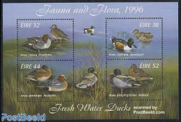 Ireland 1996 Ducks S/s, Mint NH, Nature - Birds - Ducks - Ungebraucht