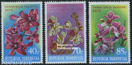 Indonesia 1975 Tourism, Orchids 3v, Mint NH, Nature - Flowers & Plants - Orchids - Indonesia