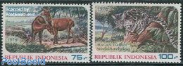 Indonesia 1978 Animals 2v (from S/s), Mint NH, Nature - Animals (others & Mixed) - Cat Family - Indonesien