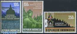 Indonesia 1983 Borobudur Temple 3v, Mint NH, Religion - Religion - Indonesia