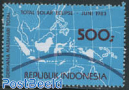 Indonesia 1983 Total Solar Eclipse 1v (from S/s), Mint NH, Science - Various - Astronomy - Maps - Astrologie