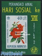 Indonesia 1966 Flowers S/s, Mint NH, Nature - Flowers & Plants - Indonesia
