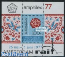 Indonesia 1977 Amphilex S/s Perforated, Mint NH, Nature - Flowers & Plants - Roses - Philately - Indonesia