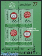 Indonesia 1977 Amphilex S/s Perforated, Mint NH, Nature - Flowers & Plants - Roses - Philately - Indonesien