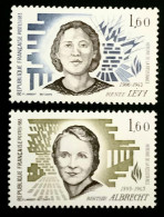 1983 FRANCE N 2293 / 2294 - HÉROÏNES DE LA RÉSISTANCE . BERTHE ALBRECHT ET  RENÉE LÉVY - NEUF** - Unused Stamps