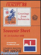 Indonesia 1988 Filacept S/s, Mint NH, Nature - Sport - Horses - Sport (other And Mixed) - Philately - Indonésie