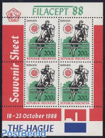 Indonesia 1988 Filacept S/s, Mint NH, Nature - Sport - Horses - Sport (other And Mixed) - Philately - Indonesia