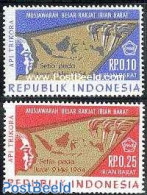 Indonesia 1968 Irian Barat, 1964 Promise 2v, Mint NH, History - Various - History - Maps - Aardrijkskunde