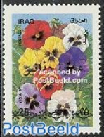 Iraq 1993 Flowers Overprint 1v, Mint NH, Nature - Flowers & Plants - Iraq