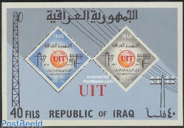 Iraq 1965 I.T.U. Centenary S/s, Mint NH, Science - Various - Telecommunication - I.T.U. - Telekom