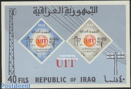 Iraq 1965 I.T.U. Centenary S/s, Imperforated, Mint NH, Science - Various - Telecommunication - I.T.U. - Télécom
