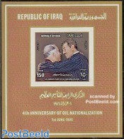 Iraq 1976 National Oil Fields S/s, Mint NH, History - Science - Politicians - Mining - Irak