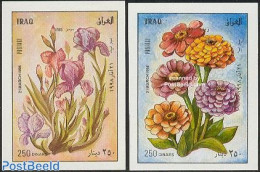Iraq 1998 Newyear, Flowers 2 S/s, Mint NH, Nature - Flowers & Plants - Irak