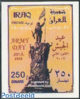 Iraq 2002 Army Day S/s, Mint NH, History - Militarism - Art - Sculpture - Militaria