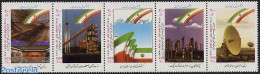Persia 1996 Government Week 5v [::::], Mint NH, Science - Transport - Various - Chemistry & Chemists - Telecommunicati.. - Scheikunde